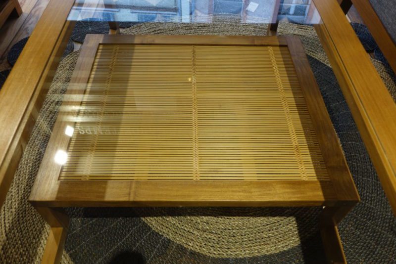 table basse teck et bambou Toulouse boutiques