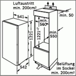 Réfrigérateur encastrable