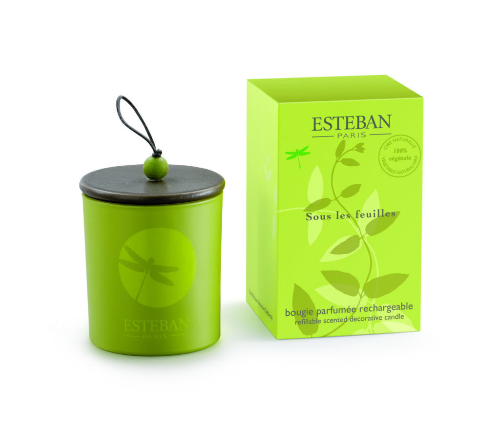 boutique esteban bougie sous les feuilles