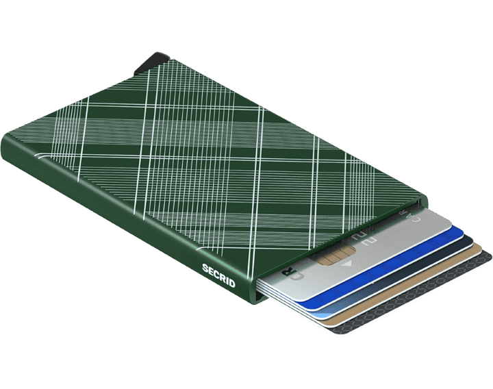 Card protector Laser Tartan Green Boutique Toulouse