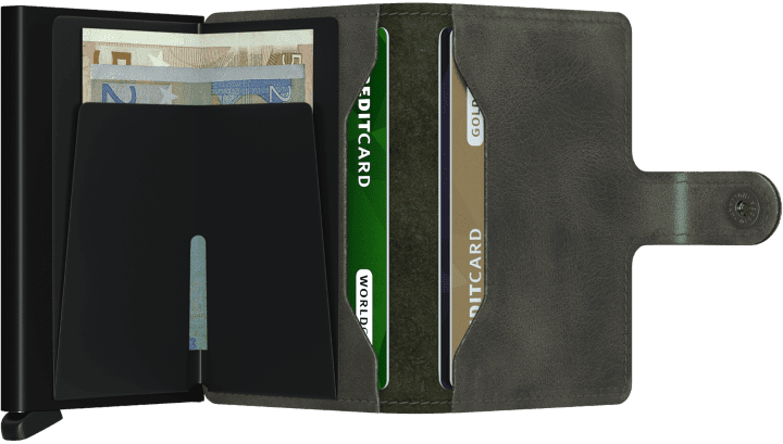 Miniwallet Vintage Olive Black Toulouse Boutique