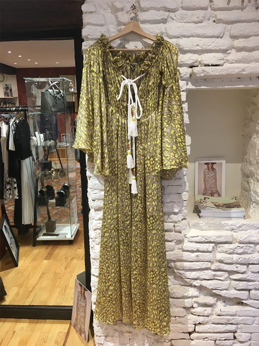 Robe-longue-monaco-verte-manche longue boutique vetement femme toulouse