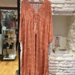 Robe longue orange semi bohemienne boutique vetement femme toulouse