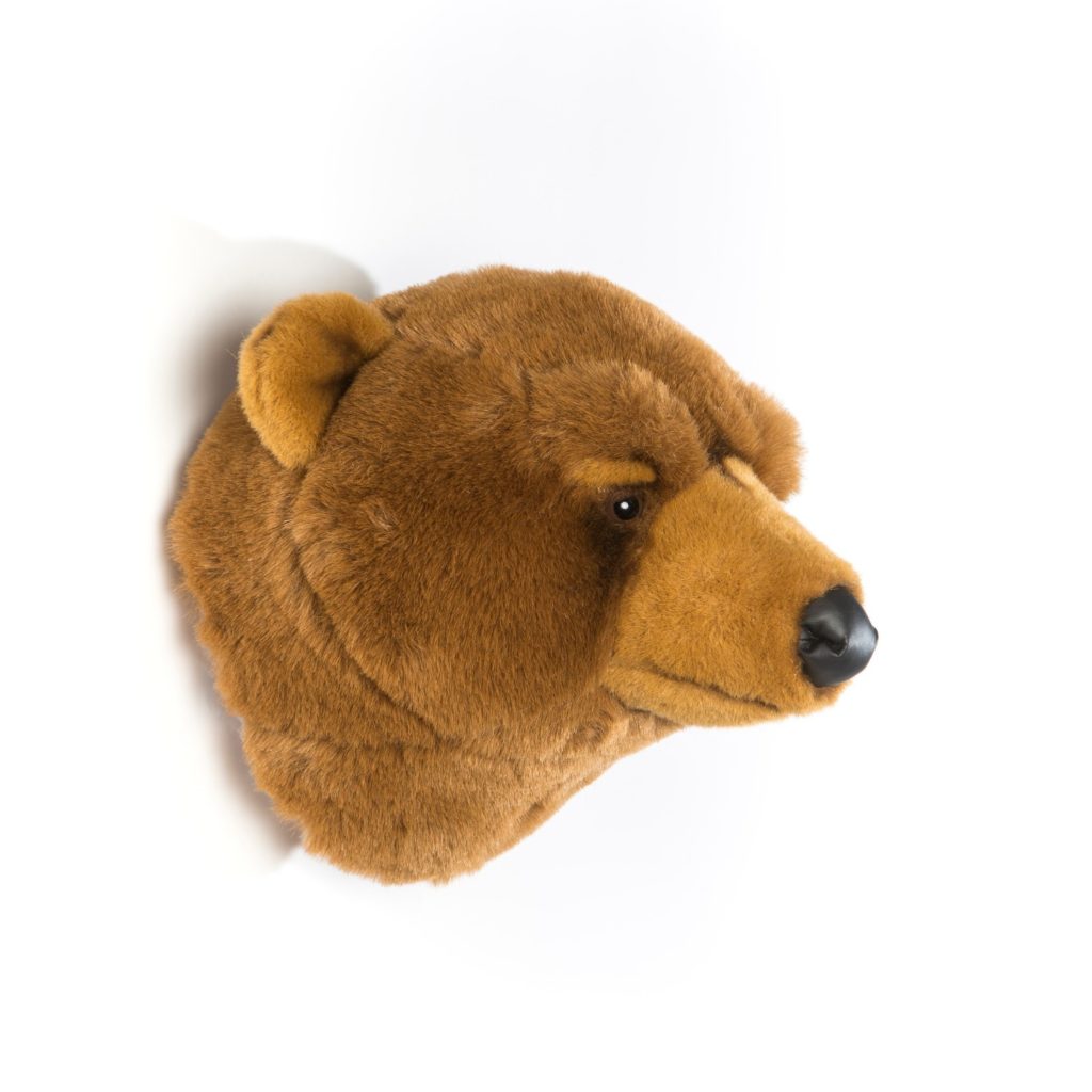 Wild & Soft Trophée peluche Ours Brun Olivier toulouse design