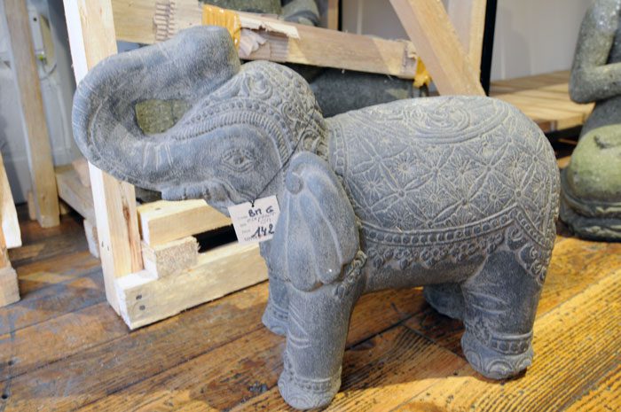 Sculpture éléphant gris décoration design Boutique Toulouse
