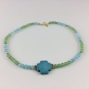 collier ras de cou croix magnesite agate hematite boutique bijoux toulouse