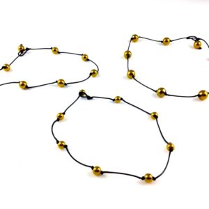collier ras de cou hematite doree montee sur fil coton cire differentes tailles boutique bijoux toulouse