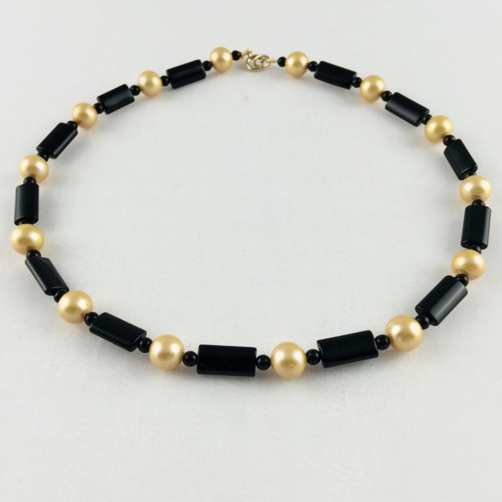 collier ras de cou onyx et perle culture 10mm boutique bijou toulouse collier ras de cou onyx et perle culture 10mm boutique bijou toulouse