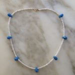 collier ras de cou perle de culture turquoise reconstituee boutique bijou toulouse
