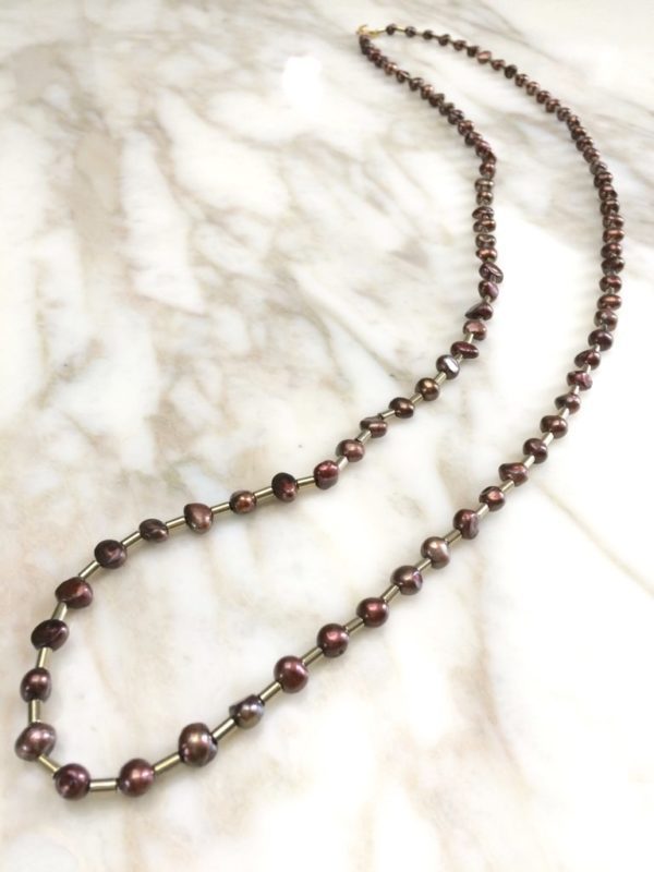 collier sautoir perle culture cuivree boutique bijou toulouse