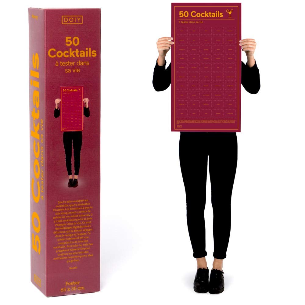DOIY Poster 50 Cocktails à Tester dans sa Vie 50 Cases à Ouvrir 3