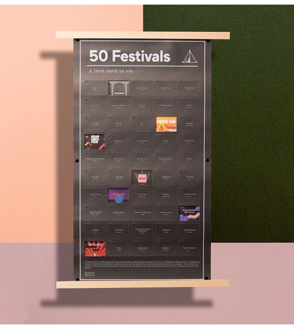 DOIY Poster 50 Festivals à Tester dans sa Vie 50 Cases à Ouvrir 1
