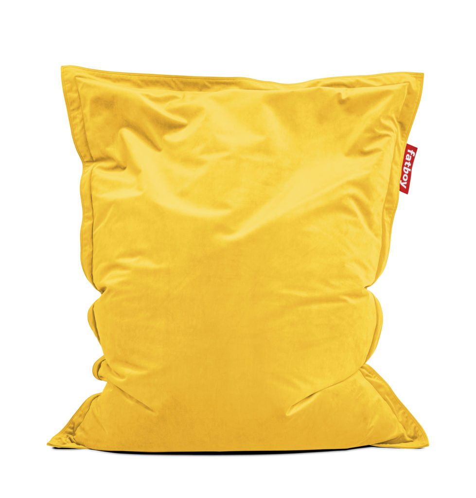 Fatboy Pouf Original Slim Velvet / Velours - 155 x 120 cm Jaune Fatboy Pouf Original Slim Velvet / Velours - 155 x 120 cm Jaune