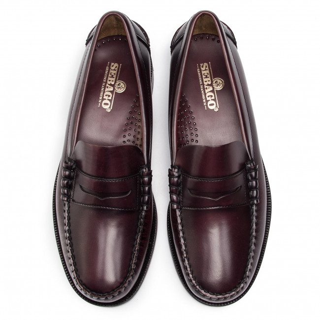 Sebago Mocassion Bargundy Brown Toulouse Boutiques