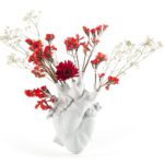 Vase en coeur humain blanc Toulouse Boutiques