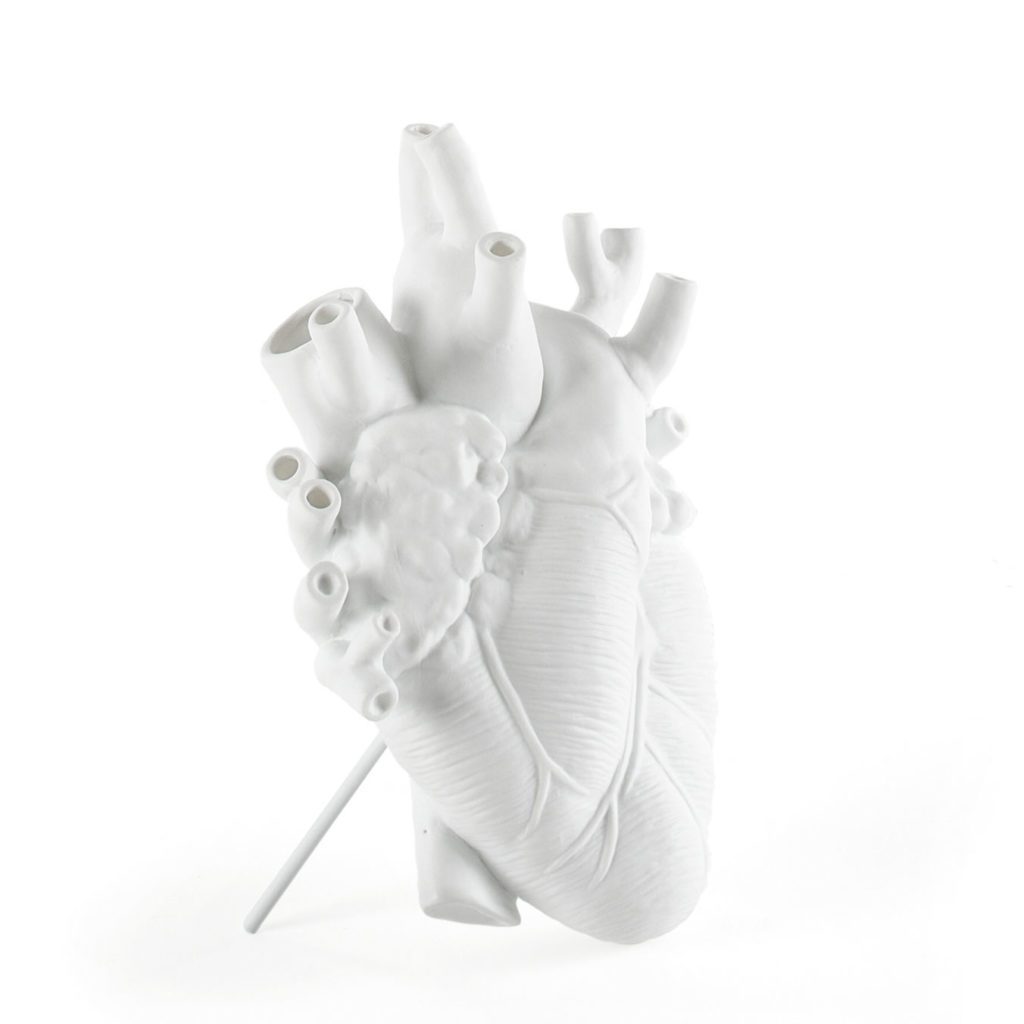 Vase en coeur humain blanc Toulouse Boutiques