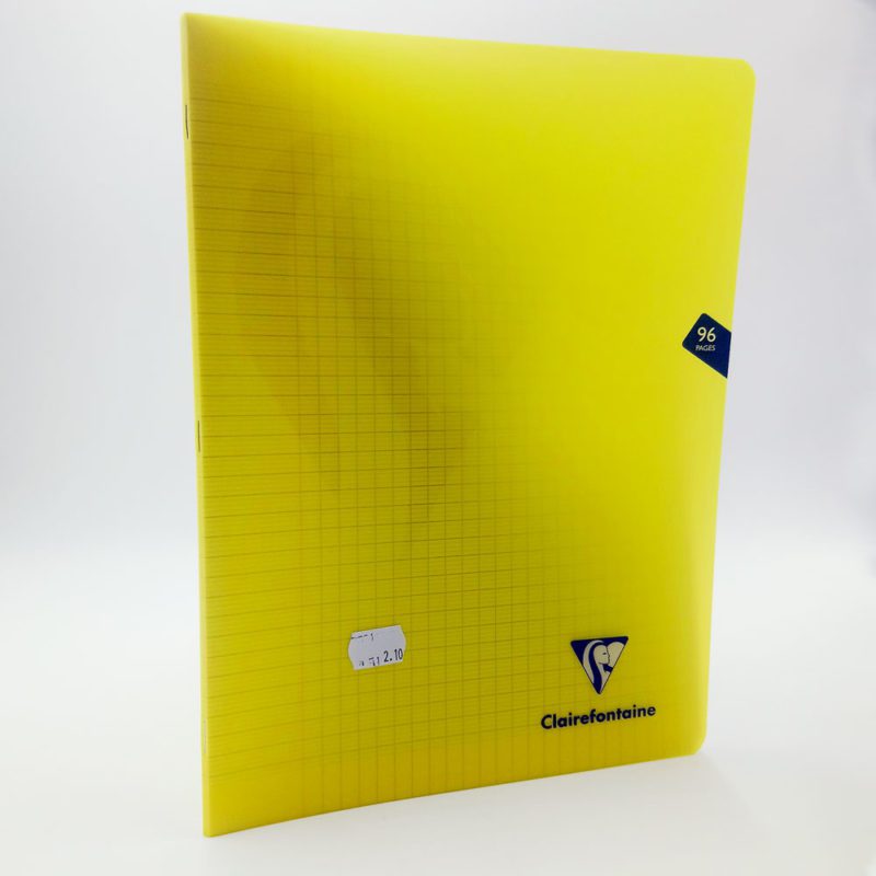 Cahier Clairefontaine jaune mimesys 24 x 32 cm grands carreaux papeterie Toulouse