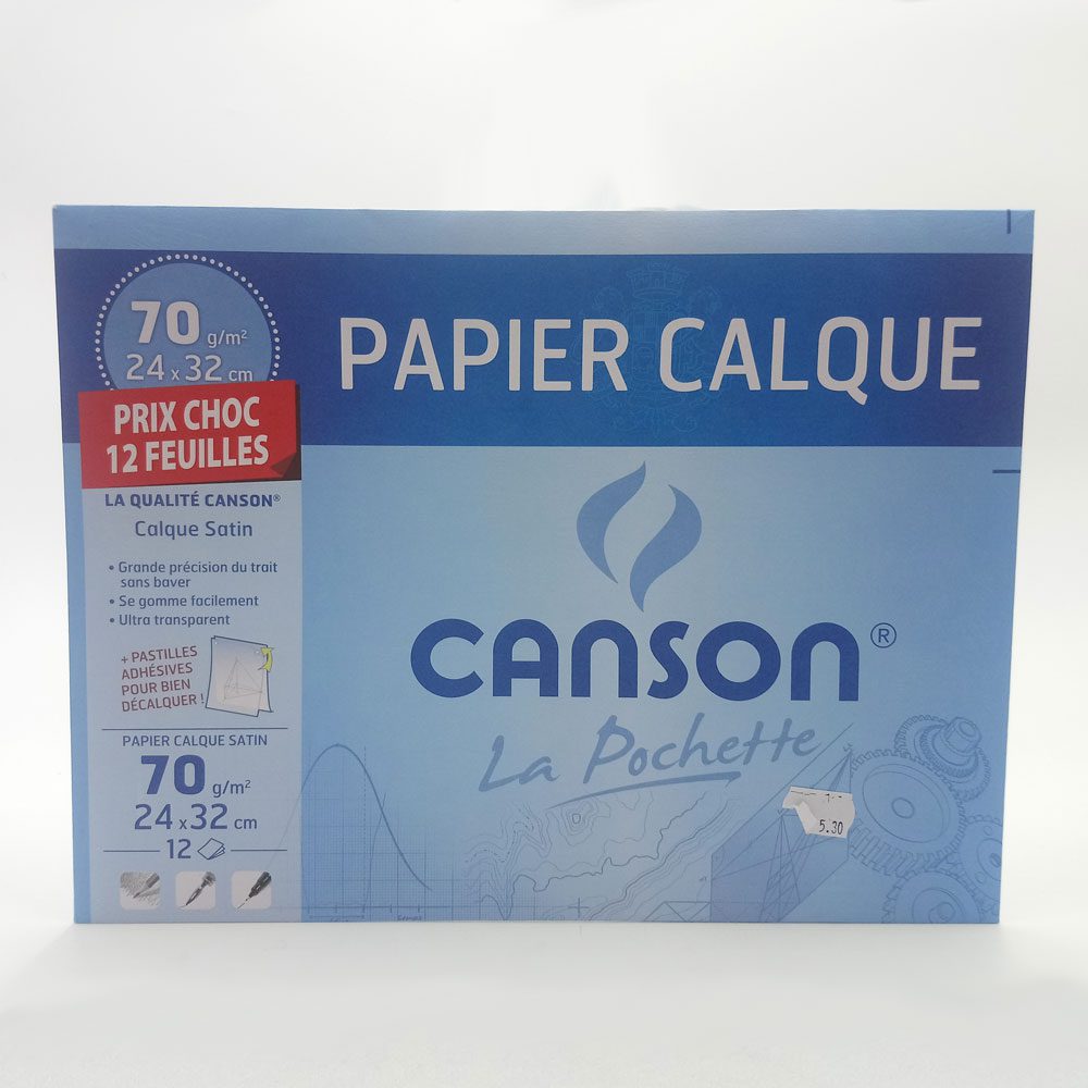 Papier Calque Linéaire Canson A4 112 gr 10 feuilles #calque
