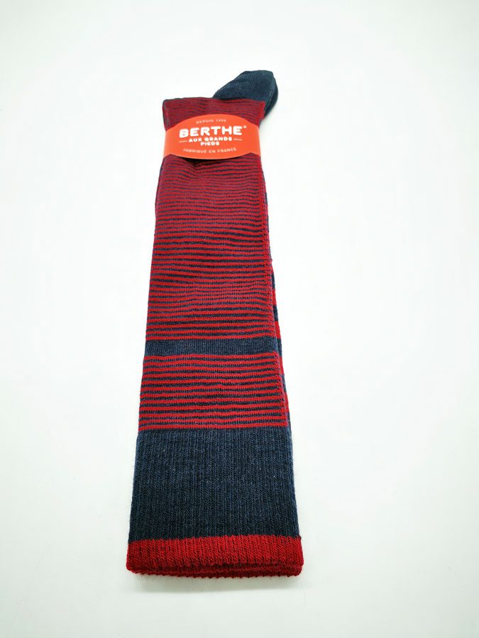 Berthe-aux-grands-pieds-Toulouse-Mi-bas-Asymétriques-Rayés-Rouge-et-Marine-(1)