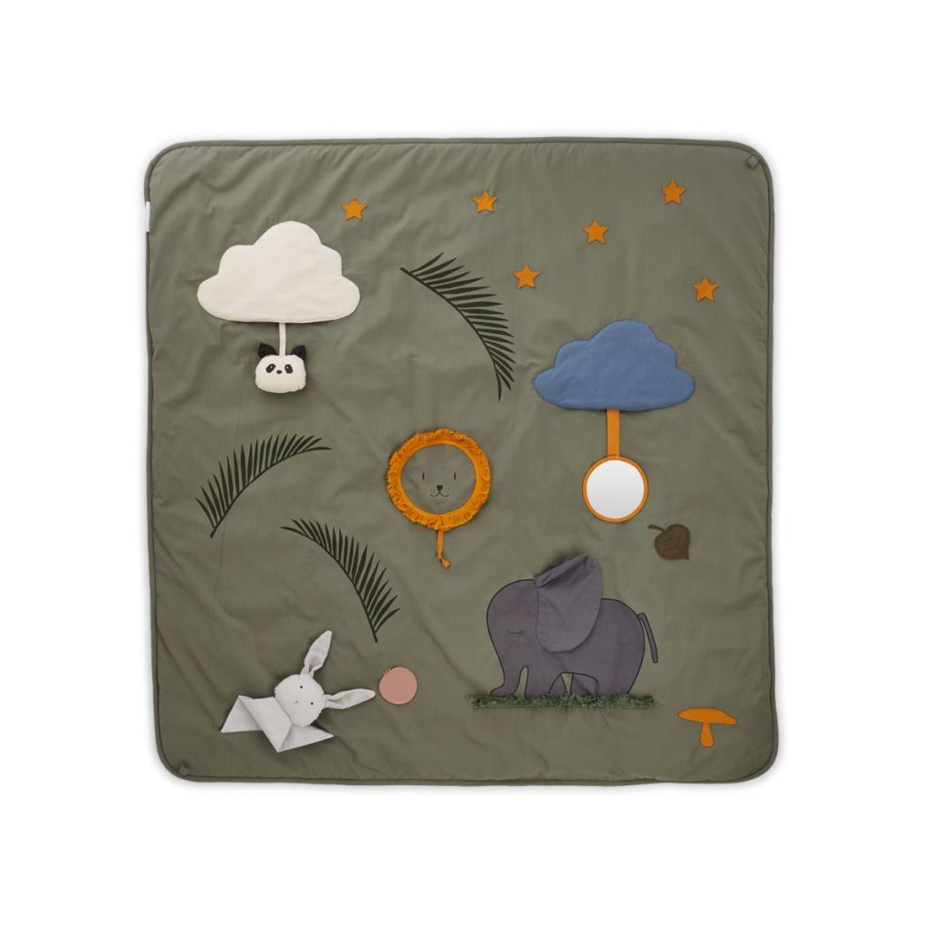 Tapi d'éveille liewwod Glenn_Activity_Blanket-Blankets-LW12759-7300_Faune_green