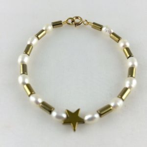 Bracelet Perle de Culture d'eau douce Hématite
