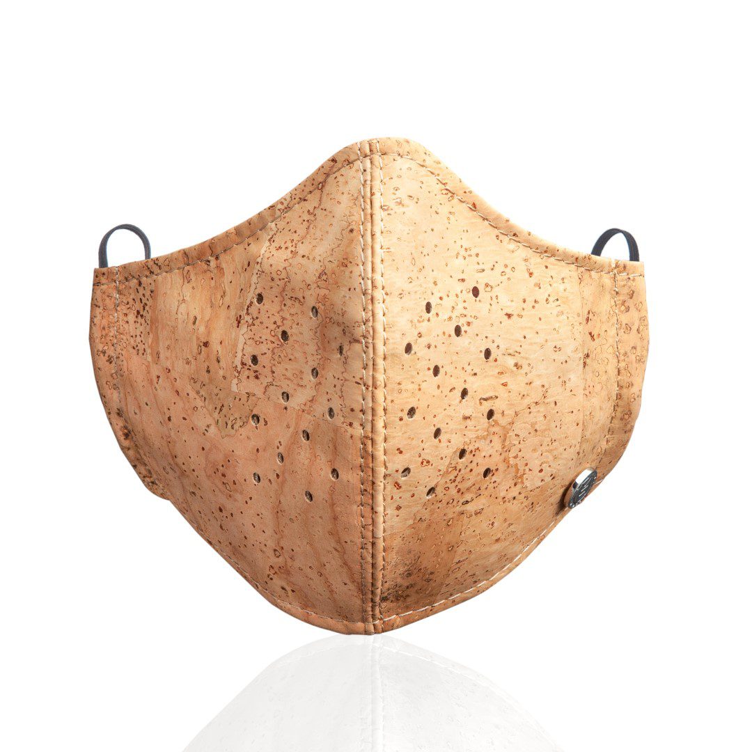 Masque en liège portugais recyclé, imperméable et lavable