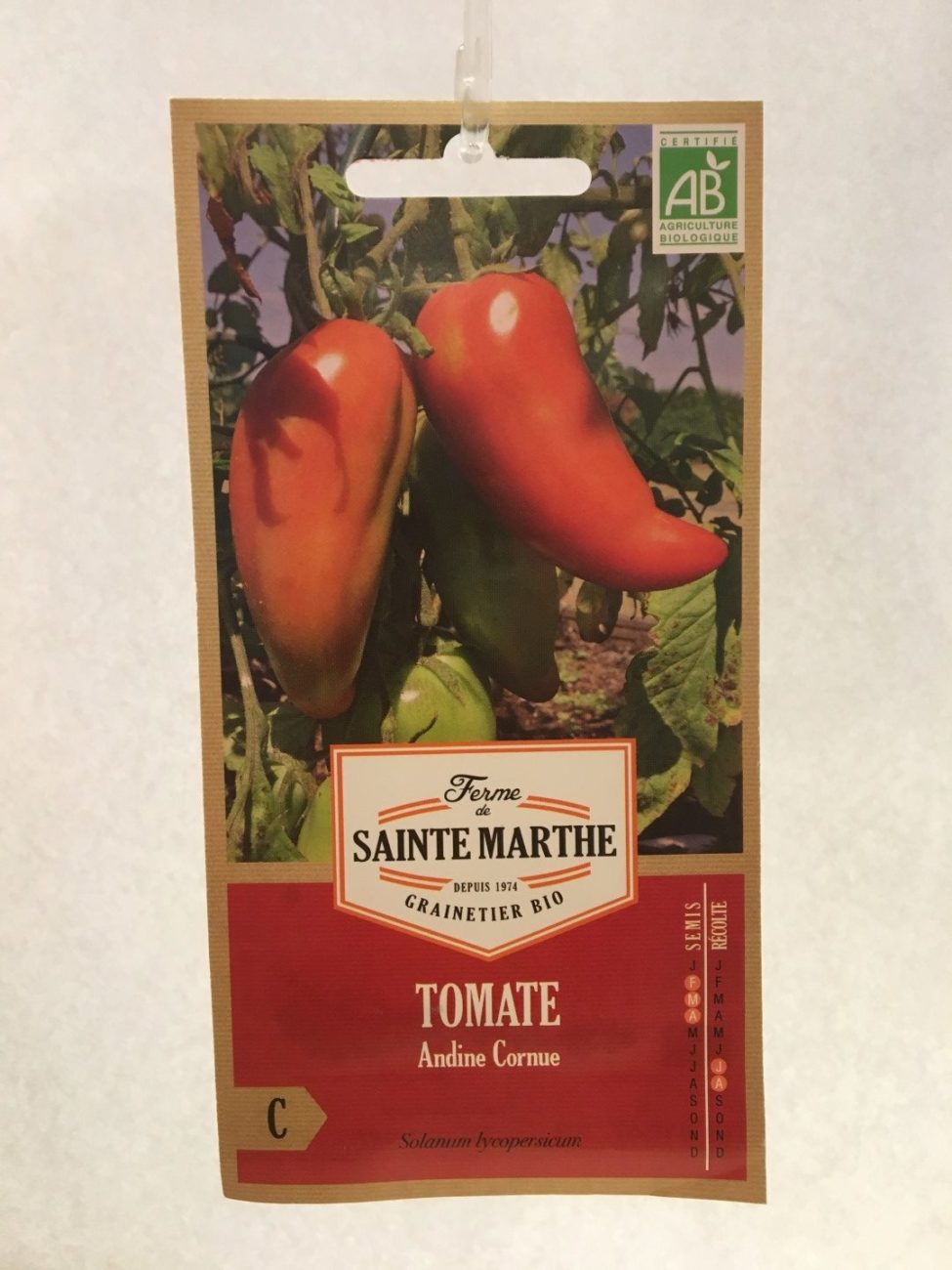 Tomate Andine Cornue Bio Ferme de Sainte Marthe
