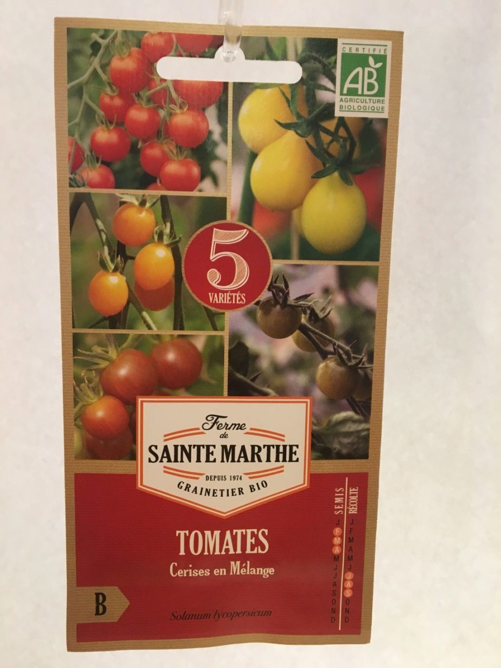 Tomates Cerises en Mélanges Bio Ferme de Sainte Marthe