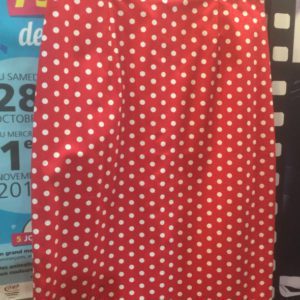 ROUGE A POIS BLANCS Jupe crayon
