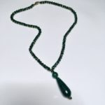 Collier agate verte -Intercalaire hématite